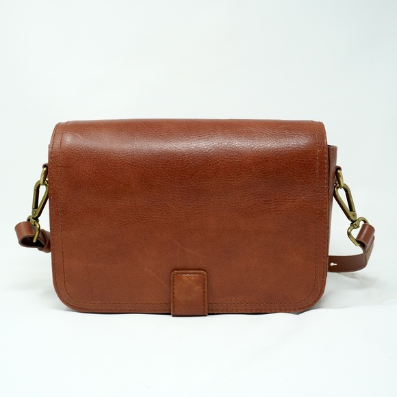 MADEWELL THE TRANSPORT FLAP SHOULDER BAG CROSSBODY LEATHER ENGLISH SADDLE - Picture 2 of 10